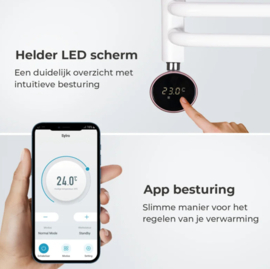 SYLRO® MADRID - BADKAMER-HANDDOEK RADIATOR ZWART - WIFI