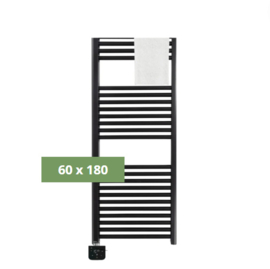 SYLRO® RIGA SERIE - WIFI- BADKAMER RADIATOR-ZWART-RECHT 60 x 180CM