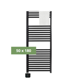 SYLRO® RIGA SERIE - WIFI- BADKAMER RADIATOR-ZWART-RECHT 50 x 180CM
