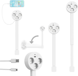 Uitschuifbaar stopcontact -USB A en C