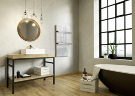 Wit Melkglas TF-LW400 Infrarood Handdoekdroger 46.5 x 84.5 cm