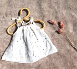 By Bobbie Zomerjurk offwhite met gouden stipjes
