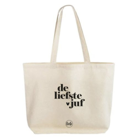 Canvas tas - De liefste juf