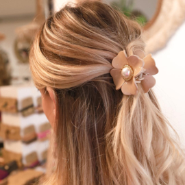 Haarklem - flower pearl beige
