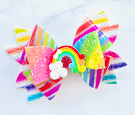 Luxury BIG BOW Bright Rainbow