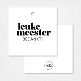 Cadeaulabel - meester bedankt