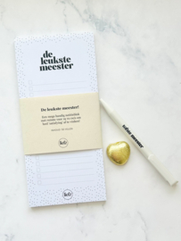 Cadeauset Meester wit/goud