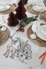 Herkleurbare placemat Rendier