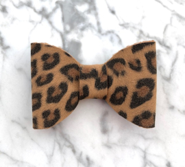 Leopard bruin suede