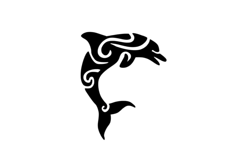 Stencil Dolphin Deco