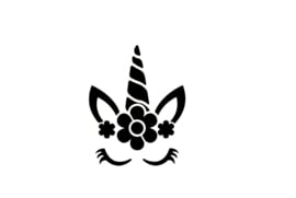 Stencil Unicorn flower