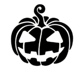 Stencil Scary Pumpkin