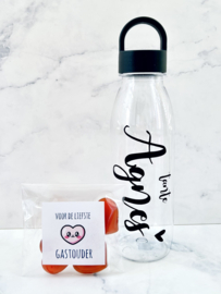 Waterfles 'de tofste' Gepersonaliseerd