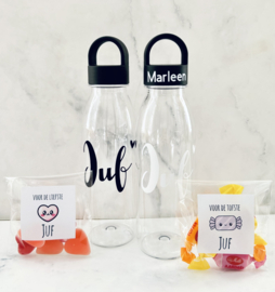 Waterfles PET - De liefste juf