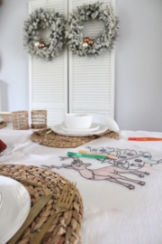 Herkleurbare placemat Rendier