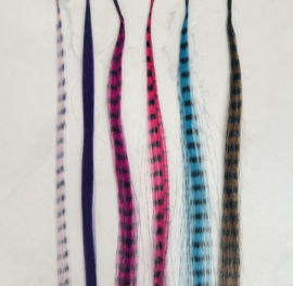 Feathers effen kleur met streepjes