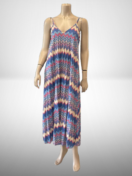 Jurk Zigzag blauw