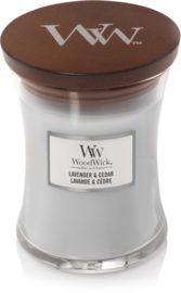 Woodwick Lavendar & Cedar Medium