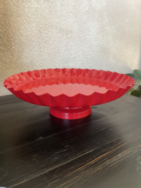Serveerschaal rood ijzer 26 cm breed