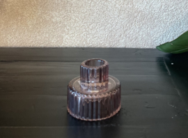 kaarsenhouder paars glas beide kanten te gebruiken