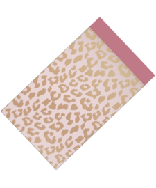 Cadeauzakje Cheetah roze per 5 (12x19cm)