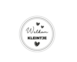 Sticker Welkom Kleintje!