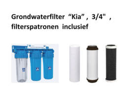 Grondwaterfilter "Kia" 3 staps, 3/4" aansluitingen ( klaar voor gebruik )