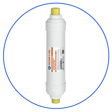 Aquafilter  AISTRO-2-QM 2,5" x 12" in-line water softening and iron removal cartridge.  1/4" QM.