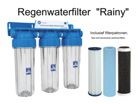 Regenwaterfilter "Rainy" 3 staps, 3/4" aansluitingen. ( klaar voor gebruik )
