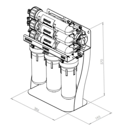 Ecosoft RObust Mini omgekeerde osmose filter  ROBUST1000STD ( 1 liter per minuut )