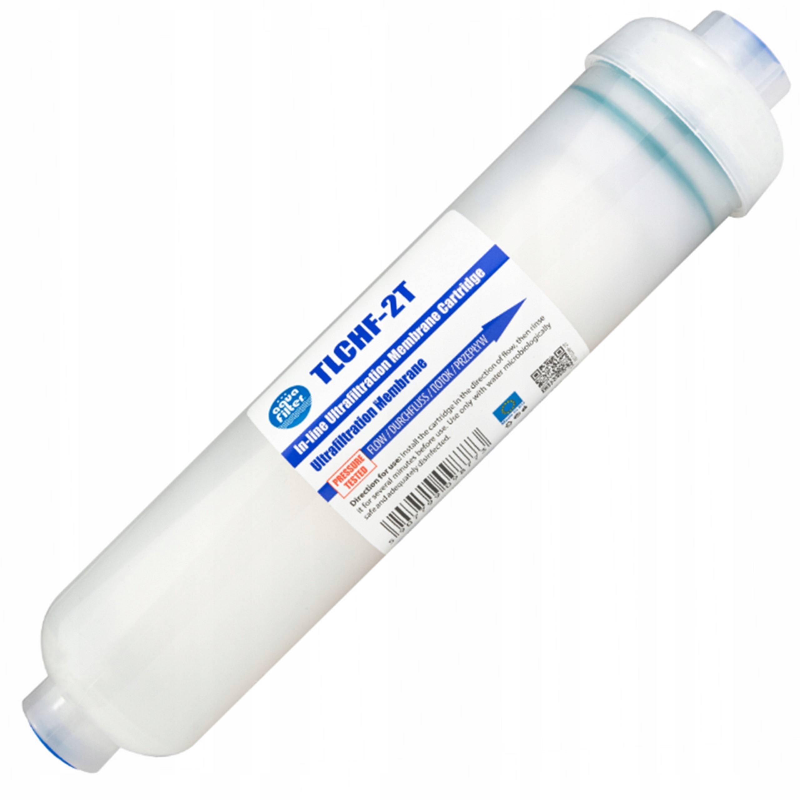 Aquafilter TLCHF-2T-ML  ,  In-line ultrafiltration membrane 0.01 micron cartridge - 1/4" NPT