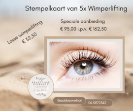 Stempelkaart Wimperlifting 5x