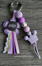 Naamsleutelhanger Amber