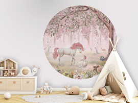 Muurcirkel Groot | Unicorn Forest Pink