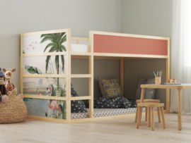 Bed Stickers Flamingo Oasis  | Ikea Kura Bed | Zalmroze
