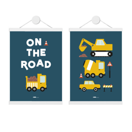 Posterset | A3/A4 | On the Road | Donkerblauw