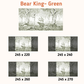 Fotobehang - Bear King green