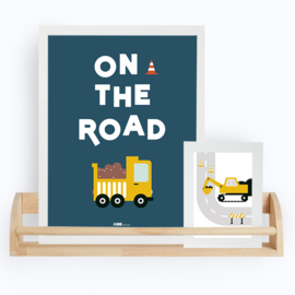 Poster | On the Road  | Donkerblauw