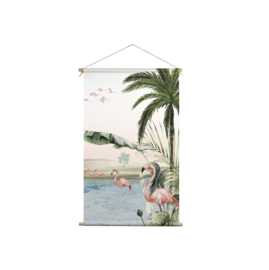 Textielposter | Flamingo Oasis