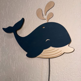 Houten Wandlamp Kinderkamer | Walvis