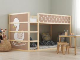 Bed stickers Swan Naturel | Ikea Kura Bed