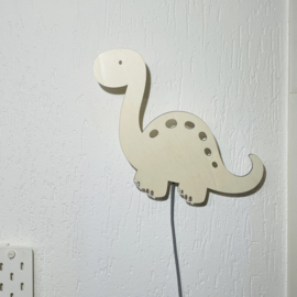 Houten Wandlamp Kinderkamer | Dino Brontosaurus