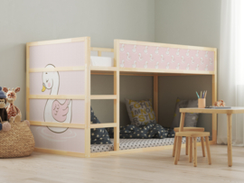 Bed stickers Swan Roze | Ikea Kura Bed