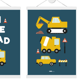 Posterset | A3/A4 | On the Road | Donkerblauw
