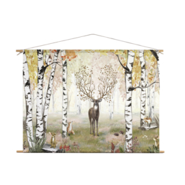 Textielposter | Amazing Antlers Autumn | 60 x 40