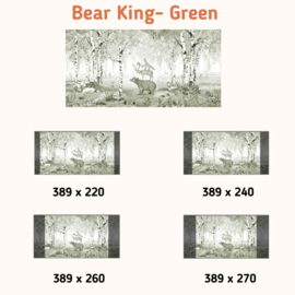 Fotobehang - Bear King green