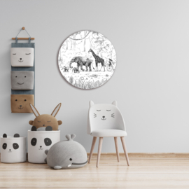 Muurcirkel | Animal Parade Black & White | Kikki Belle