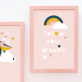 Poster | Eenhoorn | Dreams | Oudroze