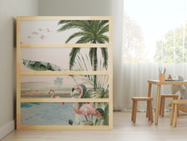 Bed Stickers Flamingo Oasis  | Ikea Kura Bed | Lichtroze
