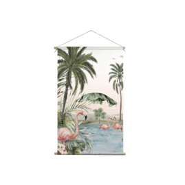 Textielposter | Flamingo Oasis
